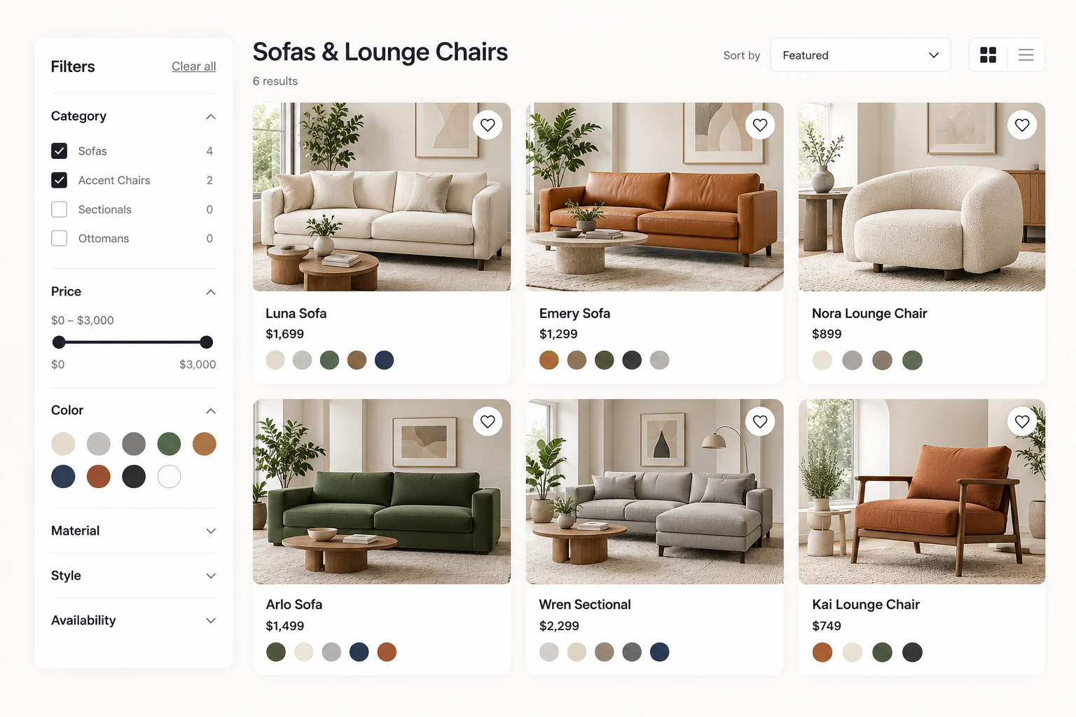 Furniture Corp. SKUdrive catalog showcase